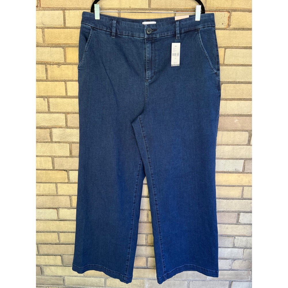 Lane Bryant High Rise Wide Leg Dark Wash Denim Jeans Plus Size 20 NWT $89.95
